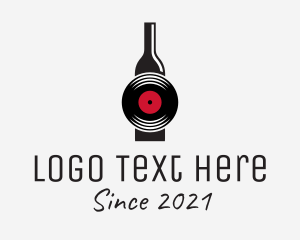 Dj - Alcoholic Drink Disk logo design