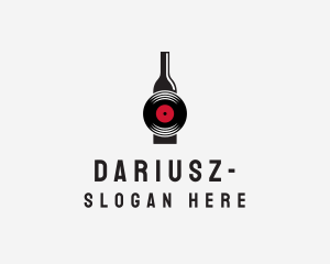 Vinyl - Alcoholic Drink Disk logo design