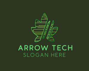 Modern Tech Marijuana logo design