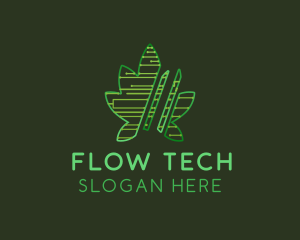 Modern Tech Marijuana logo design