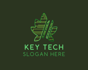 Modern Tech Marijuana logo design