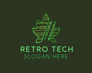 Modern Tech Marijuana logo design