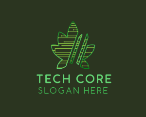 Modern Tech Marijuana logo design