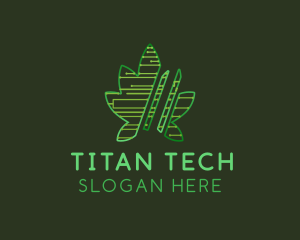 Modern Tech Marijuana logo design