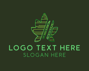 Plant - Modern Tech Marijuana logo design