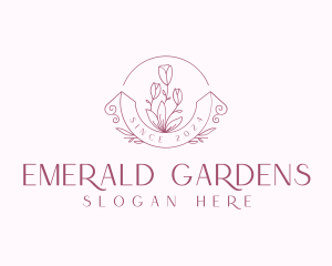 Stylish Flower Boutique logo design