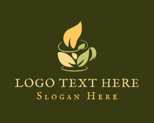 Coffee Cup Leaf Logo