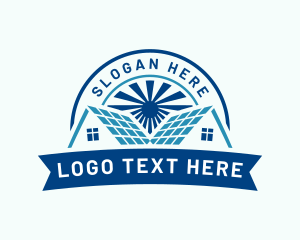 Energy - Solar Panel Roofing logo design