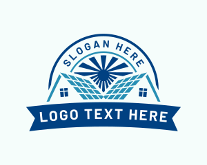 Sustainable - Solar Panel Roofing logo design