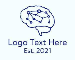 Mind - Minimalist Brain Technology logo design