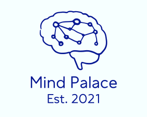Memory - Minimalist Brain Technology logo design