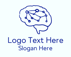 Minimalist Brain Technology Logo