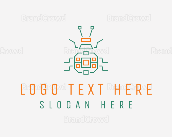 Circuit Beetle Insect Logo