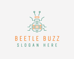 Circuit Beetle Insect  logo design