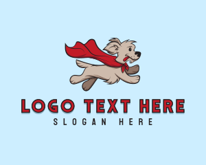 Superhero - Hero Cape Dog logo design