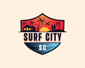 Beach Resort Getaway logo design