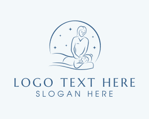 Physiotherapist - Blue Spa Relaxation logo design