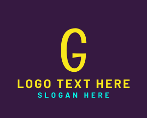 Blue And Yellow - Bright Yellow G logo design