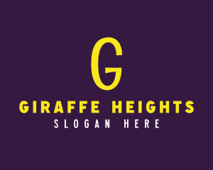 Bright Yellow G logo design