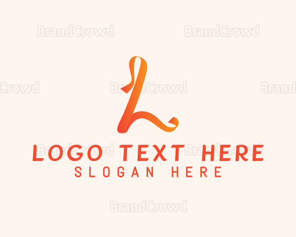 Advertising Ribbon Letter L Logo