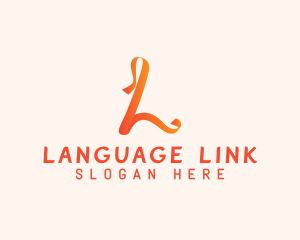 Advertising Ribbon Letter L logo design