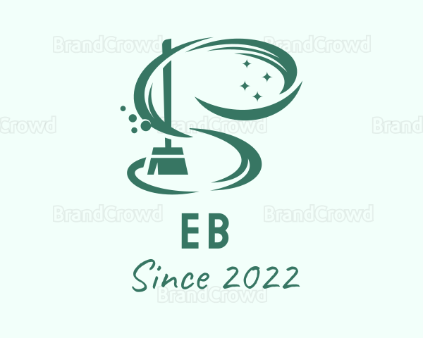 Cleaning Broom Housekeeping Logo