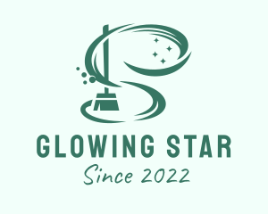 Shining - Cleaning Broom Housekeeping logo design