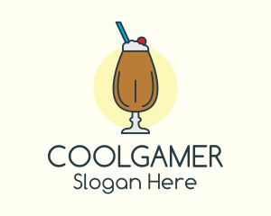 Coconut Smoothie Drink Logo