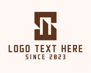 Property Builder - Minimalist Letter S Tower logo design