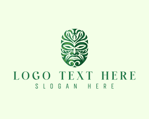 Tribal Art - Maori Traditional Mask logo design