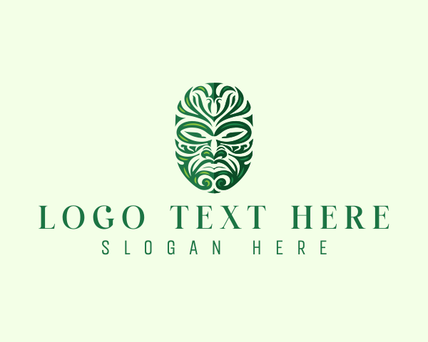 Traditional - Maori Traditional Mask logo design
