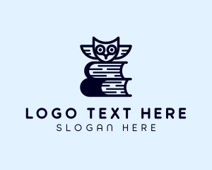 Bookkeeper - Owl Book Library logo design