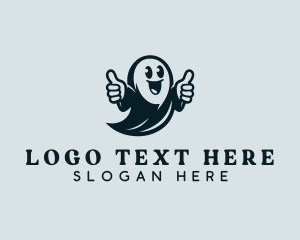 Mascot - Spooky Ghost Costume logo design