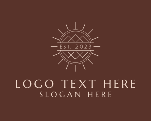 Mountaineering - Luxe Glamping Travel logo design