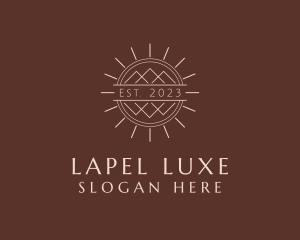 Luxe Glamping Travel logo design