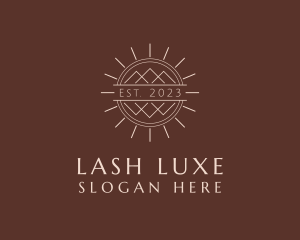 Luxe Glamping Travel logo design