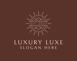 Luxe Glamping Travel logo design