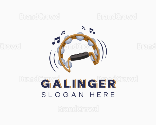 Tambourine Musical Instrument Logo