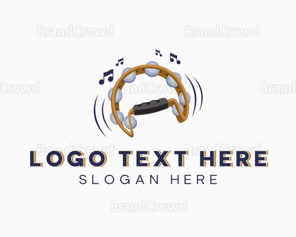 Tambourine Musical Instrument Logo