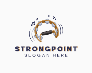 Tambourine Musical Instrument Logo