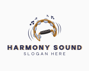 Tambourine Musical Instrument logo design