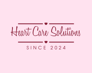 Retro Valentine Romance Heart logo design