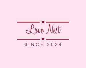 Valentines - Retro Valentine Romance Heart logo design