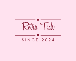 Retro Valentine Romance Heart logo design