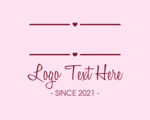 Valentines - Lovely Valentine's Text logo design