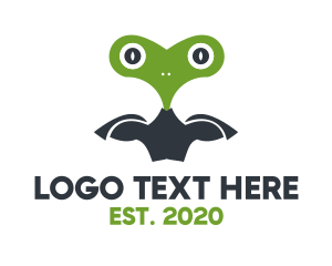 Extraterrestrial - Alien Warrior Cartoon logo design