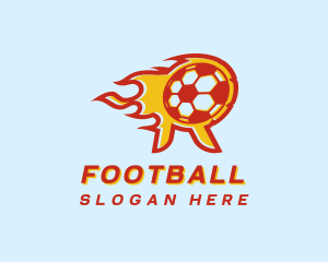 Championship - Soccer Flame Letter R logo design