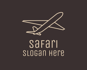 Aerial - Travel Plane Outline logo design
