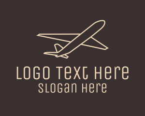 Plane - Travel Plane Outline logo design