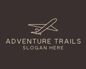 Travel Plane Outline logo design